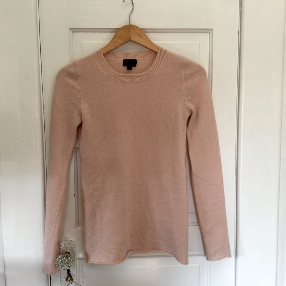 J Crew Soft pink cashmere sweater
